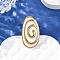 304 Stainless Steel Cuff Open Rings, Oval, with Enamel for Women, Golden, US Size 7 1/2(17.7mm)