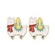 Подвески из эмали из сплава с рождественской тематикой PALLOY-O109-34LG-2