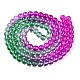 Выпечка расписные прозрачные стеклянные бусины DGLA-M001-8mm-06-2