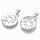 Латунные микро проложить кубического циркония подвески KK-R130-022P-NF-2