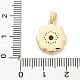 Подвески из латуни с микропаве из циркония KK-M303-02G-07-3