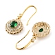 Серьги из латуни со стеклом EJEW-Q800-05KCG-2