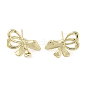Серьги латунные гвоздики EJEW-K276-06C-G