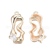 Подвески из латуни с прозрачным фианитом KK-N232-442LG