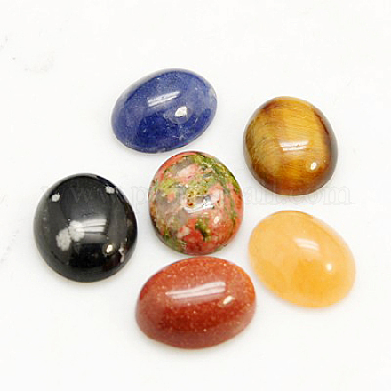 Кабошоны из камня X-G-H1596-10x8x4mm-M-1