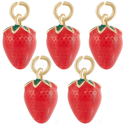 5шт латунные эмалированные подвески KK-CN0002-64-1