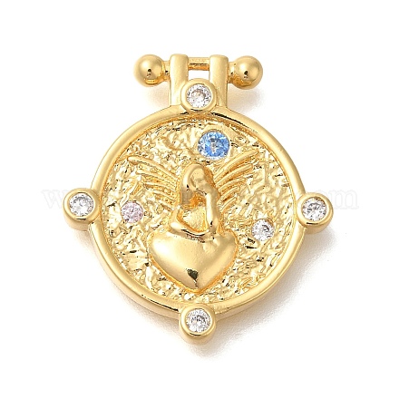 Латунные микро проложить кубического циркония подвески KK-H507-01G-1