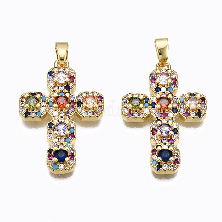 Латунные микро проложить кубического циркония подвески ZIRC-N039-157B-NF-1