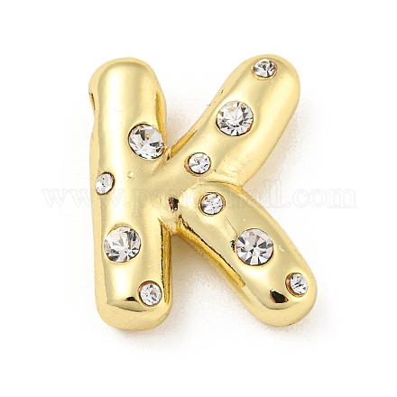 Латунные микропаве прозрачные подвески с фианитом KK-E093-04G-K-1