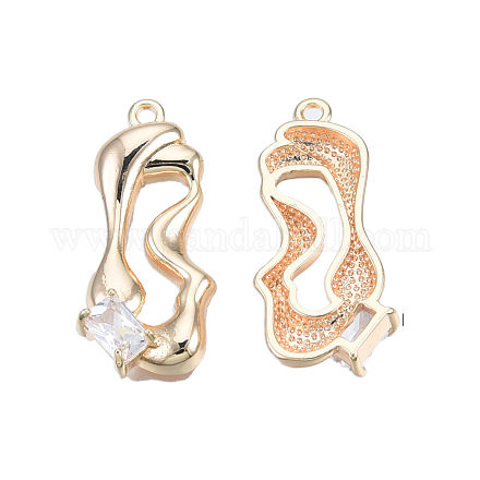 Подвески из латуни с прозрачным фианитом KK-N232-442LG-1