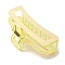 Rectangle PVC Big Claw Hair Clips, with Iron Findings, Banana Jaw Clips Hair Accessories for Women and Girls, Light Khaki, 115x39mm