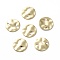 Brass Links Connectors, Long-Lasting Plated, Flat Round, Twist, Real 24K Gold Plated, 10x1mm, Hole: 1.4mm
