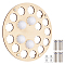 Wood with Stainless Steel Golf Storage Display Stands, Flat Round, PapayaWhip, 30x3.15cm