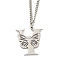 201 Stainless Steel Necklaces, Letter Y, 23.74 inch(60.3cm) p: 30.5x28.5x1.3mm