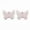 Non-Tarnish 304 Stainless Steel Pendants, Laser Cut, Butterfly, Stainless Steel Color, 21x25x1mm, Hole: 2mm