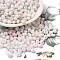 Baking Paint Glass Seed Beads, Round Hole, Teardrop, Pink, 5~5.5x4~5x3~3.5mm, Hole: 1.2mm, about 2500pcs/pound