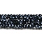 Opaque Solid Color Electroplate Glass Beads Strands, Pearl Luster Plated, Faceted, Bicone, Black, 3.5~3.8x3mm, Hole: 0.8mm, about 107~110pcs/strand, 32.5~34cm
