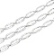 Tarnish Resistant Handmade 304 Stainless Steel Link Chains, Unwelded, with Spool, Stainless Steel Color, link: 13.5x6.5x1.4mm and 6x4.5x1.7mm, 32.8 Feet(10m)/roll