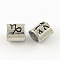 Tarnish Resistant Smooth Surface 304 Stainless Steel European Bead, Large Hole Beads, Oval Constellation/Zodiac Sign Style, Capricorn, 9x8.5x6.5mm, Hole: 4.5mm