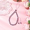 Natural Amethyst Mobile Straps, with Nylon Threads, Purple, 215mm