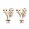 Brass Pendants, with Rhinestones, Cadmium Free & Nickel Free & Lead Free, Alphabet, Golden, Letter.Y, 18x13x2.5mm, Hole: 1mm