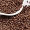 Baking Paint Glass Seed Beads, Peanut, Sienna, 2~2.5x4x2mm, Hole: 0.8mm, about 15000pcs/pound