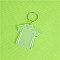 Acrylic Photo Frame Keychain, with Iron Split Key Rings, Clothes, 5.6x5.5cm