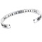 Inspirational 304 Stainless Steel Cuff Bangles, Words, Stainless Steel Color, 6-1/4x1/4 inch(16x0.6cm)