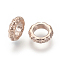 Ion Plating(IP) 304 Stainless Steel Beads, Large Hole Beads, Ring, Rose Gold, 8.5x2.5mm, Hole: 5mm