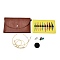 DIY Knitting Needles Kits, include PU Leather Bag, Steel Wire, Aluminum Needle, Mixed Color, 143x235x20mm