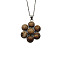 Natural Picture Jasper Flower Pendant Necklaces, 21.65 inch(55cm)