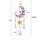 Glass & Amethyst Nuggets Moon Pendant Decorations, Hanging Suncatchers, with Brass Findings, for Home Decoration, 470mm