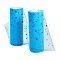 Star Sequin Deco Mesh Ribbons, Tulle Fabric, Tulle Roll Spool Fabric For Skirt Making, Teal, 6 inch(15.24cm), about 10yards/roll(9.144m/roll).