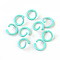 Iron Jump Rings, Open Jump Rings, Aquamarine, 17 Gauge, 8~8.5x1.2mm, Inner Diameter: 5~6mm