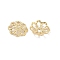 Brass Bead Caps, Cadmium Free & Nickel Free & Lead Free, 8-Petal Flower, Real 18K Gold Plated, 7x7x1.5mm, Hole: 1mm