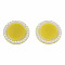 Acrylic Cabochons, with ABS Plastic Imitation Pearl Beads, Flat Round, Yellow, 21.5x6mm