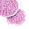 6/0 Glass Seed Beads, Round Hole, Rondelle, Golden Metal Enlaced, Violet, 4~4.5x3~3.5mm, Hole: 1.2~1.4mm, about 6430pcs/pound
