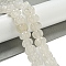 Natural Quartz Crystal Beads Strands, Rock Crystal Pumpkin, 12x7.5~8mm, Hole: 1.4mm, about 25pcs/strand, 7.48~7.87''(19~20cm)