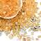 Transparent Spray Painted Glass Seed Beads, Triangle, Orange, 6x5x4.3mm, Hole: 1.2mm, about 2368pcs/pound