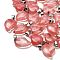 Cherry Quartz Glass Pendants, with 201 Stainless Steel Finding, Heart, 22x15~16.5x6mm, Hole: 5x7mm