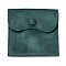 Velvet Jewelry Pouches, Jewelry Gift Bags with Snap Button, for Ring Necklace Earring Bracelet Storage, Square, Dark Cyan, 10x9.7x0.2cm