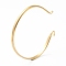 Ion Plating(IP) 304 Stainless Steel Cuff Bangle Making, Interchangeable Cuff Bangle, Real 18K Gold Plated, 1/8 inch(0.35cm), Inner Diameter: 2-1/8 inch(5.45cm)x2 inch(4.95cm)