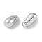 Brass Beads, Cadmium Free & Nickel Free & Lead Free, Teardrop, Real Platinum Plated, 12x6x6mm, Hole: 1.2mm