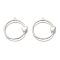 Brass Pendants, Long-Lasting Plated, Ring with Heart, Platinum, 28.5x28x2.8mm, Hole: 1.5mm