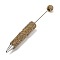 Iron Beadable Pen, Ball-Point Pen, with Polymer Clay Rhinestone, for DIY Personalized Pen with Jewelry Beads, Aurum, 145x15mm