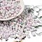 Baking Paint Glass Seed Beads, Round Hole, Teardrop, Pearl Pink, 5~5.5x4~5x3~3.5mm, Hole: 1.2mm, about 2500pcs/pound