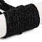 Natural Black Onyx Beads Strands, Faceted Round, Dyed, Grade A, 2mm, Hole: 0.8mm, about 190pcs/strand, 15 inch
