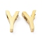 Ion Plating(IP) 304 Stainless Steel Charms, Alphabet, Golden, Letter.Y, 8x6x3mm, Hole: 1.8mm