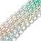 Dyed & Heated Synthetic Quartz Beads Strands, Gradient Color Round Beads, Green, 6mm, Hole: 1.8mm, about 76pcs/strand, 15.75''(40cm)
