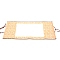 Polyester Horizontal Painted Scroll, with Rice Paper & Cords, Rectangle, Navajo White, 68.2x28.7x0.8cm